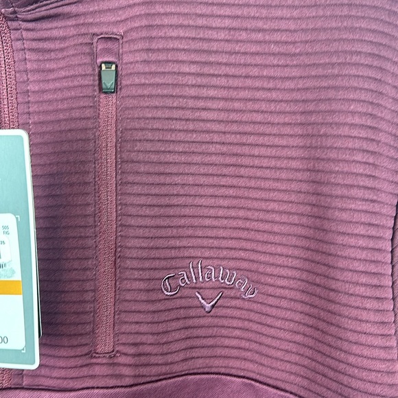 NWT Callaway Mens Burgundy Red 1/4 Zip Pullover Opti Dri Golf Sweatshirt Small - Picture 5 of 10